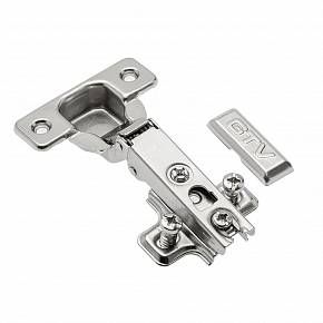 Петля накладная GTV ZP-POH045ZEO самооткрывающаяся с ответной планкой H-0 и еврошурупом — купить оптом и в розницу в интернет магазине GTV-Meridian.
